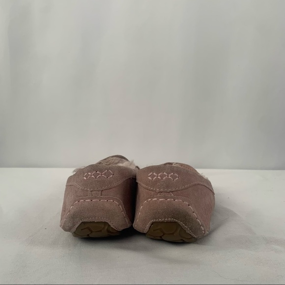 Ugg Ansley Suede Sherpa Lined Slipper in Pink Size 8 - Picture 4 of 6